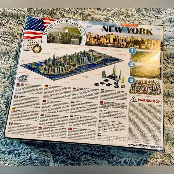 4D Cityscape 3D New York City Skyline Time Puzzle 900+ Piece Jigsaw City Map NEW - Picture 2 of 2